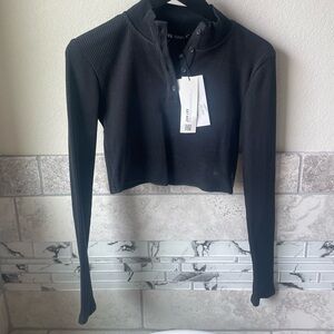 Zara long sleeve crop top